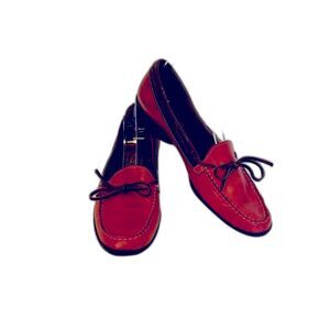 Munro American Women’s Loafers Flats Shoes Red w Brown Edging Casual Size‎ 7